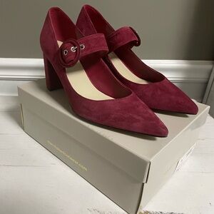 Marc Fisher Carney Medium Red Suede Pumps size 9M